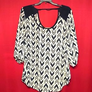 Woman's tribal print dress shirt